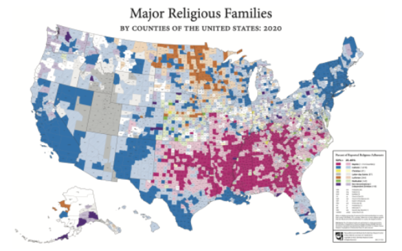 주요 종교 가족: 2020